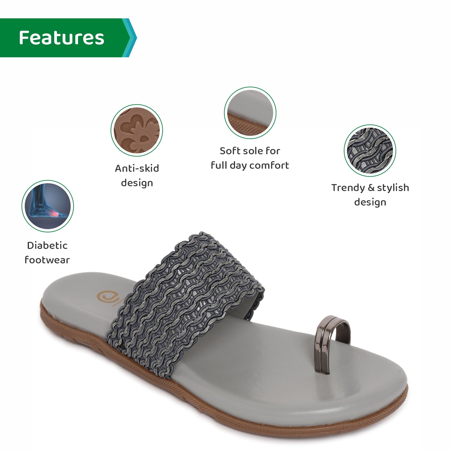 Buy Smart women Fancy silver copper block heel simmer sandal (numeric_10)  at Amazon.in